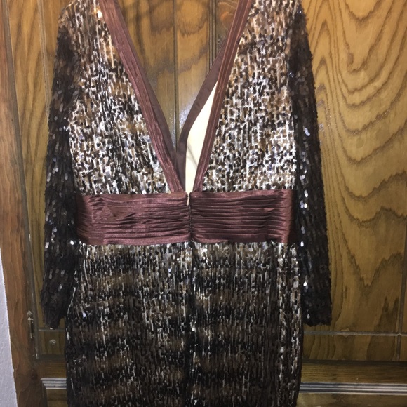 Clarisse plus size 20 Chocolate Sequin Dress NWT - Picture 6 of 8